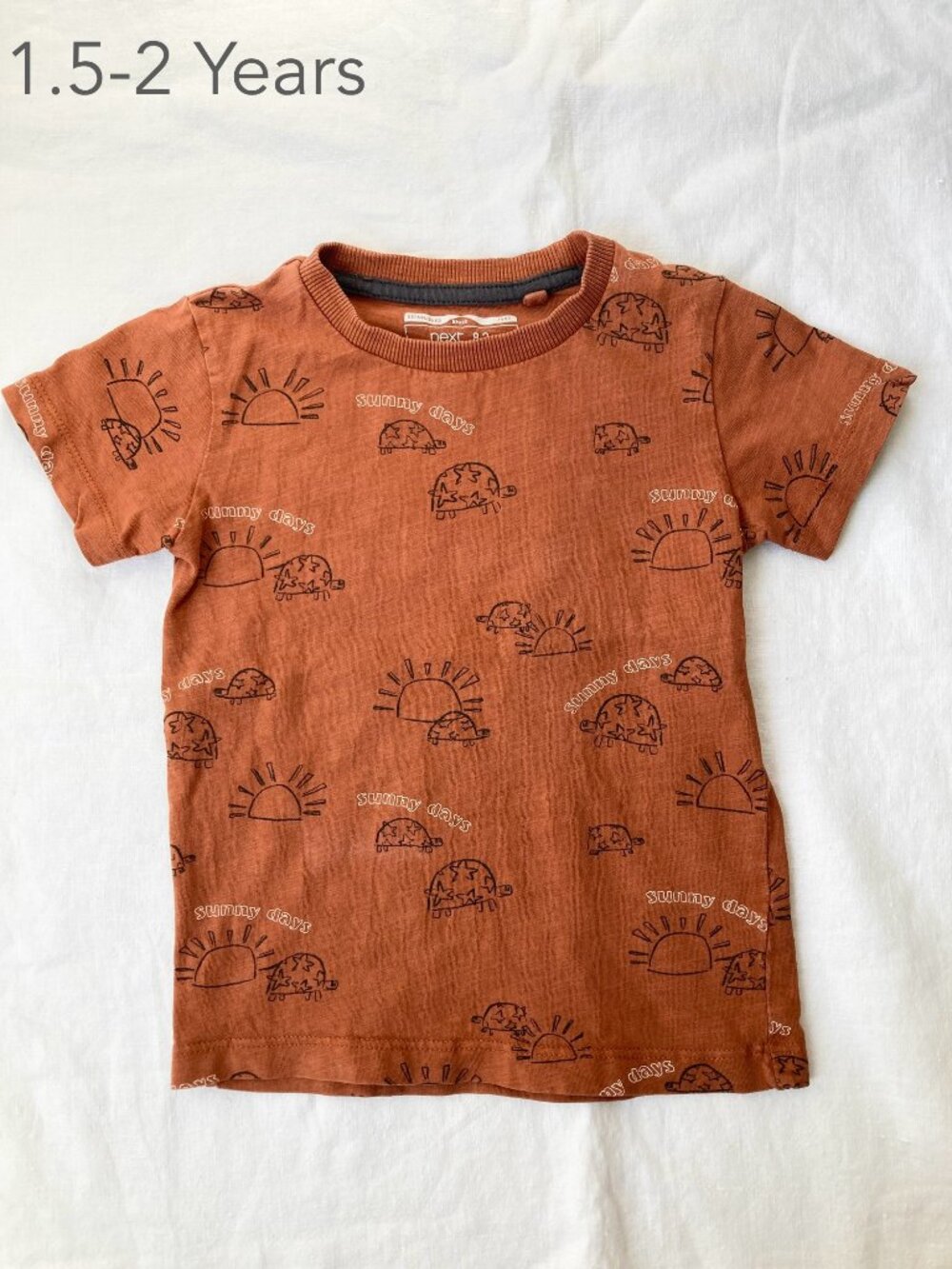 🪴5/$30 NEXT 1.5-2 Years Toddler Turtle Sunny Days Orange T-Shirt Spring Summer